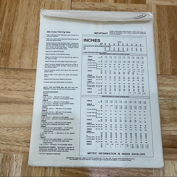 Vintage Stretch & Sew Body Shapers Training Gear Maillot & Bikini Sewing Pattern - Picture 6 of 8